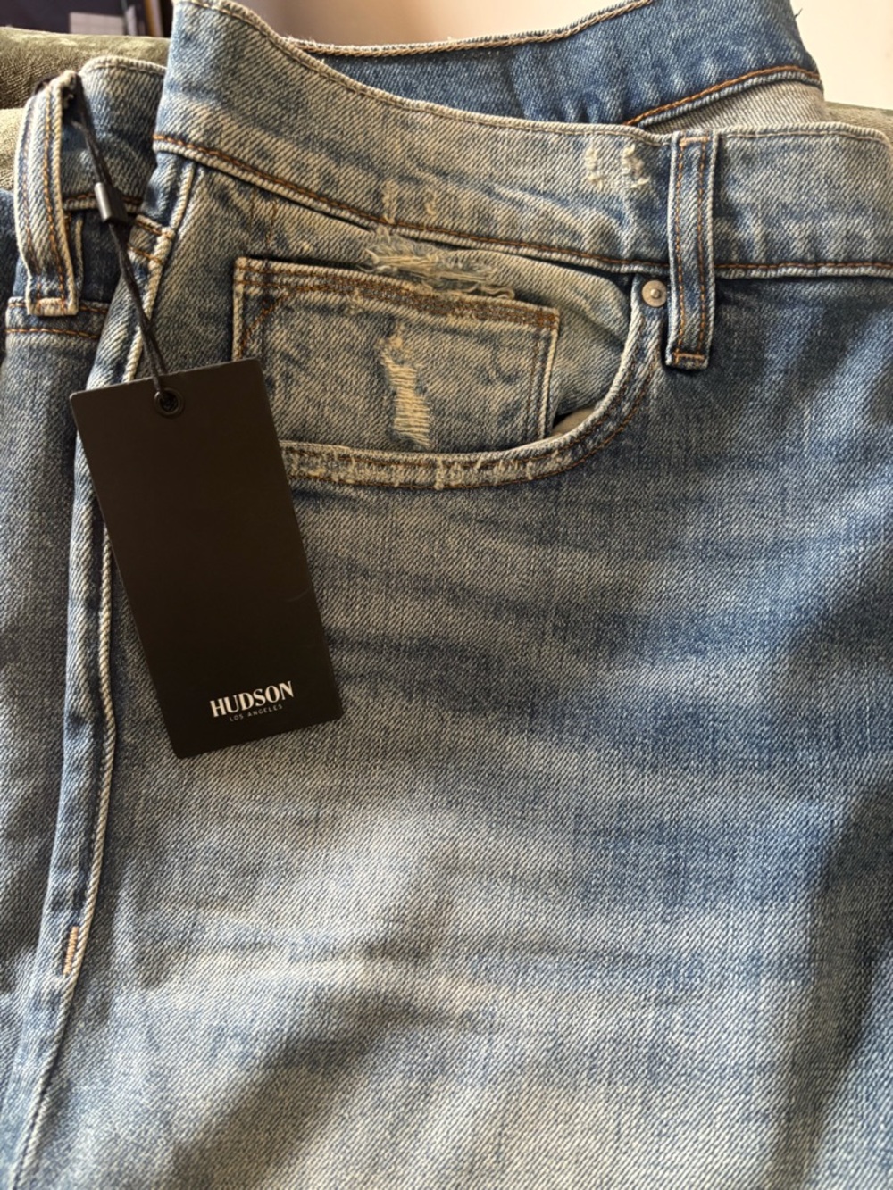 Hudson Jeans Light Blue Distressed Denim Jeans